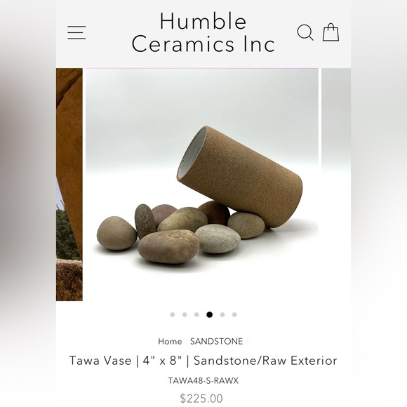 COPY - HUMBLE CERAMICS TAWASANDSTONE VASE